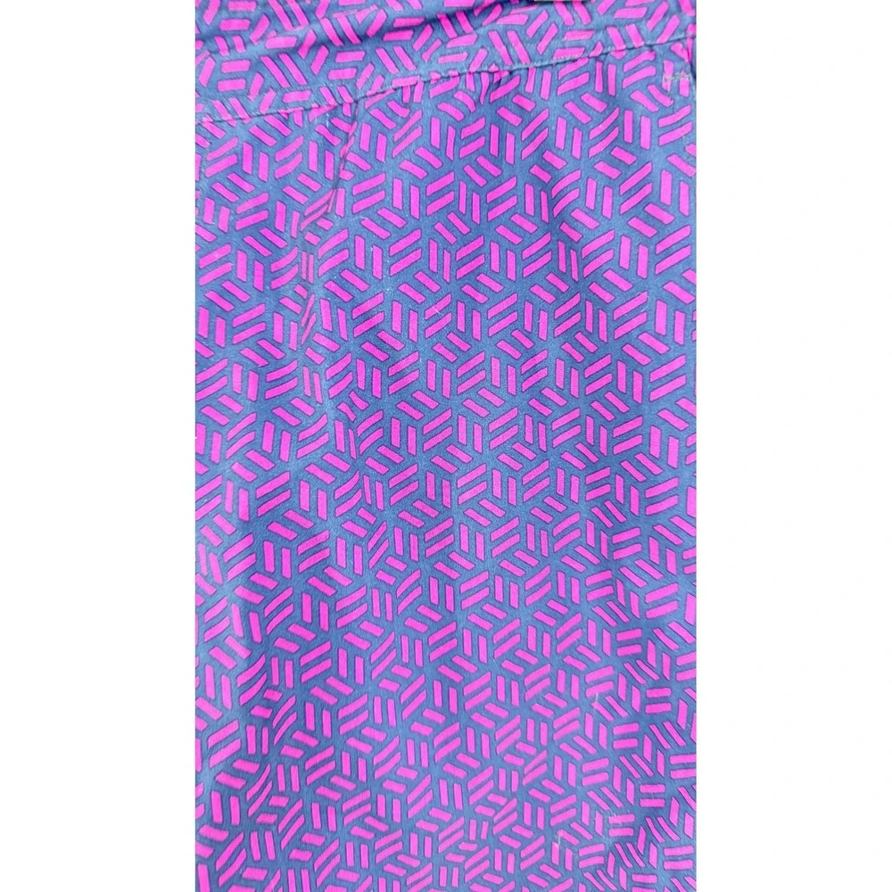 Bonobos Mens 9 Inch‎ Inseam Swim Trunks Pink Navy Geometric Maze Shorts Size 30